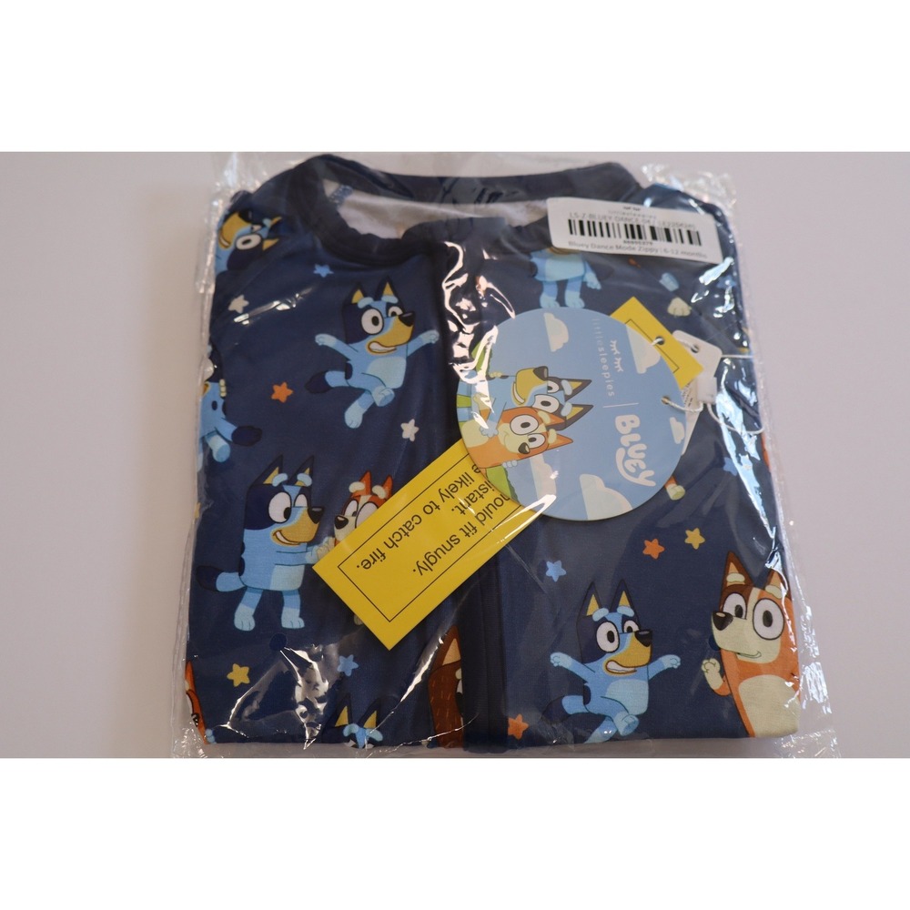 Little Sleepies Bluey Dance Mode Zippy 6-12 Months NWT